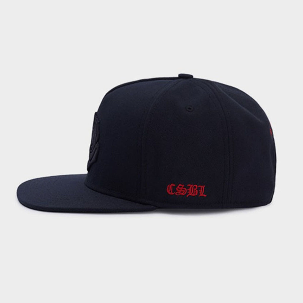 Trendy flat brimmed snapback hatsrose embroider