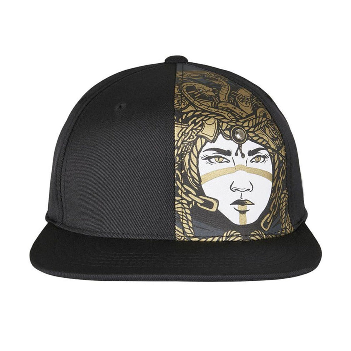 Trendy flat brimmed snapback hatsancient greek mythology medusa