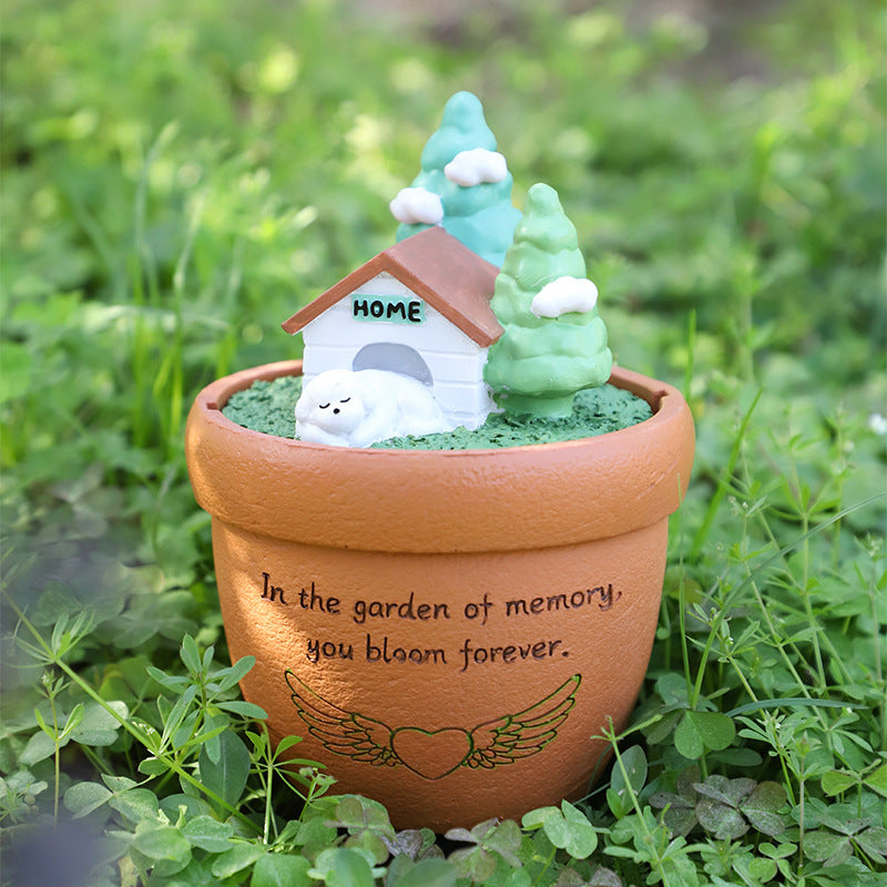 Pet Grave Marker Pet Funeral Urn Storage Container Cat and Dog Love Pet Cremation Urn Memorial Supplies