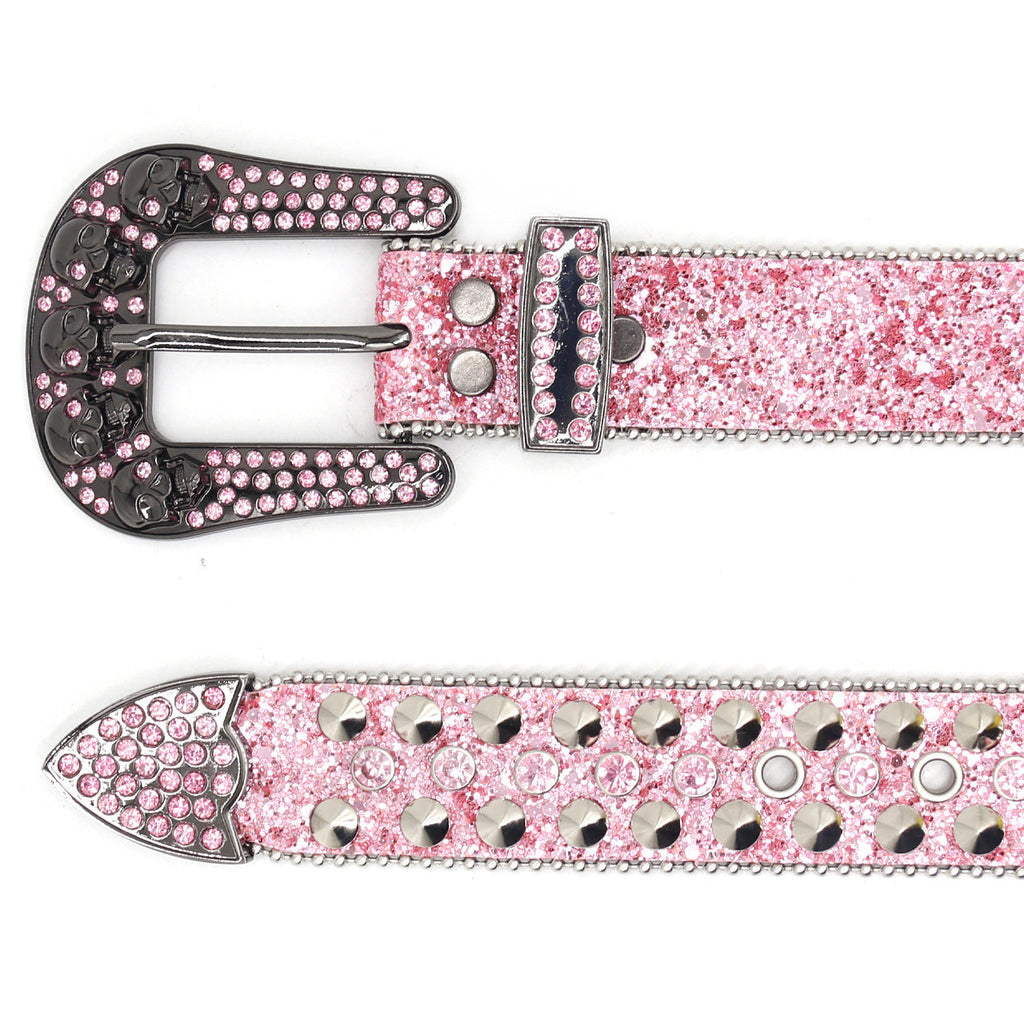 Hip-hop punk rhinestone belt skull punk sexy style
