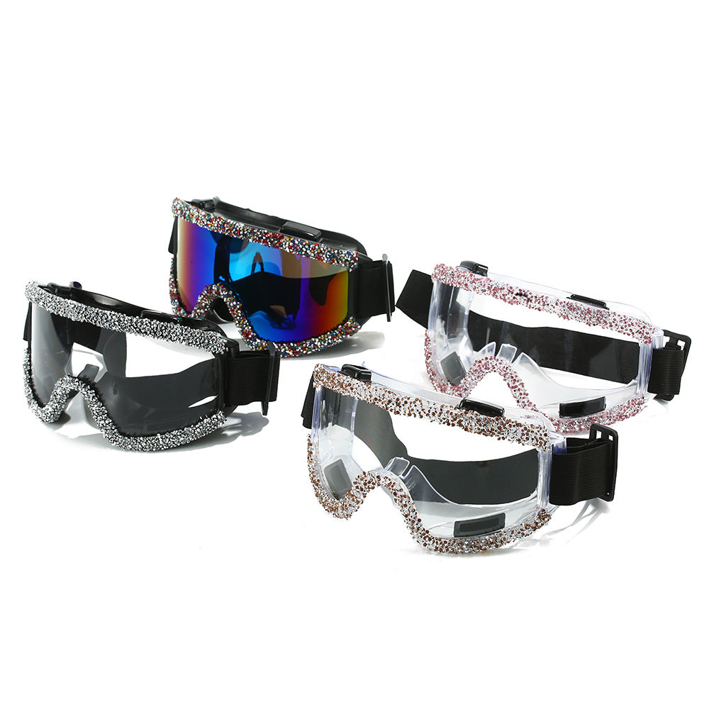 Trendy punk glasses sand and dustproof