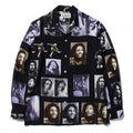 GUILTYPARTIES TIGER Long sleeved shirt bob-marley hawaii casual rayon long sleeved shirt men