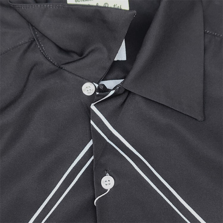 GUILTYPARTIES TIGER Shirts 24ss Shenxing checkered rayon, Hawaiian casual short-sleeved shirt men