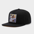 Trendy flat brimmed snapback hatship hop character avatar
