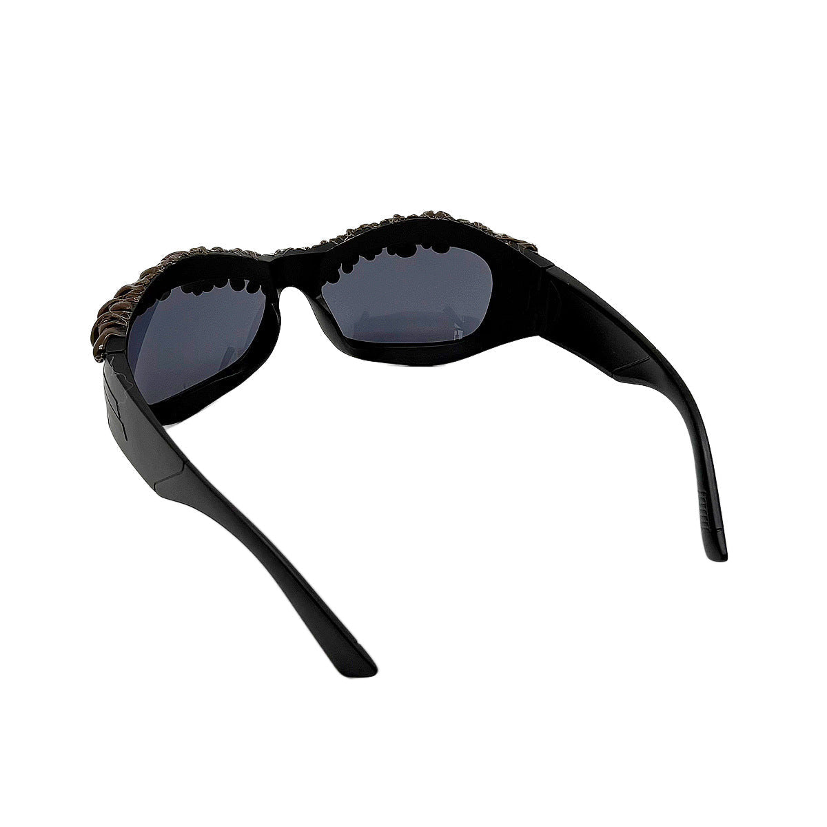 Trendy punk glasses drip plastic
