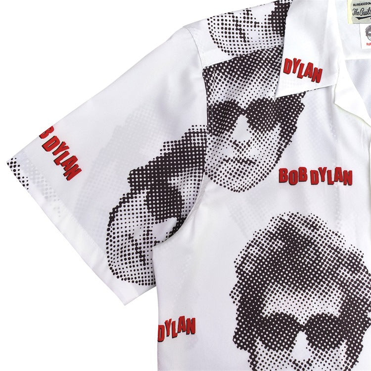 GUILTYPARTIES TIGER Shirts 22ss x BOB DYLAN Joint Hawaiian Casual Short Sleeve Shirt Men