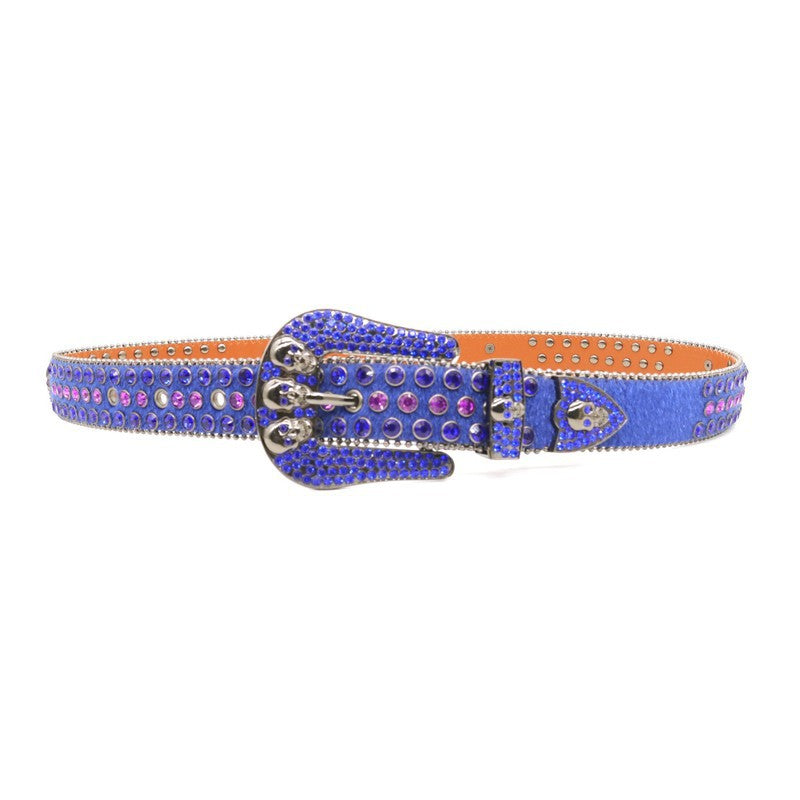 Hip-hop punk rhinestone belt skull punk style