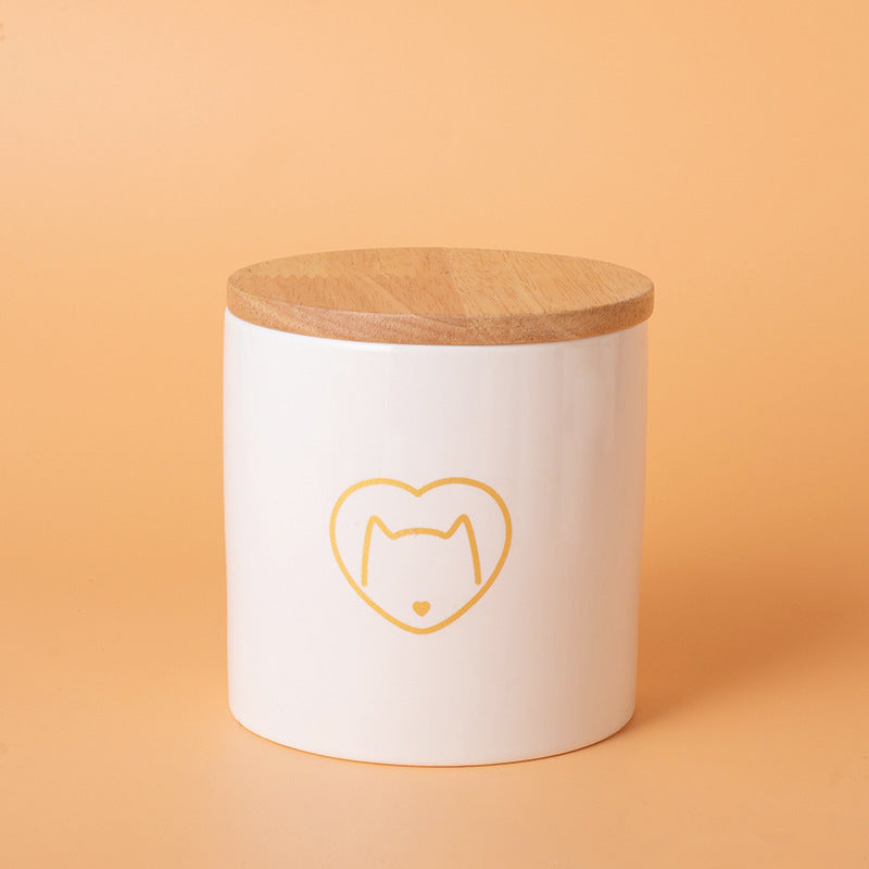 Pet Urn White Pet Urn Large Medium Small Ceramic Sealed Box Cat Dog Passed Away Hair Commemorative Funeral Supplies