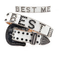 Hip-hop punk rhinestone belt bestme accessories