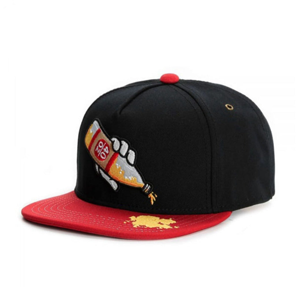 Trendy flat brimmed snapback hatsspring and summer breathable sunshade