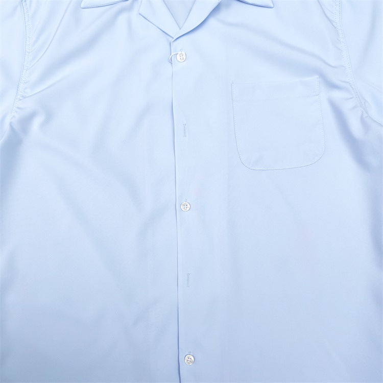 GUILTYPARTIES TIGER Shirts Solid Plain Casual Hawaiian Short Sleeve Rayon Shirt Men