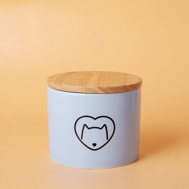 Pet Urn Blue Pet Urn Ceramic Urn Cat Dog Hair Collection Memories Memorial Storage Cross-border Wholesale