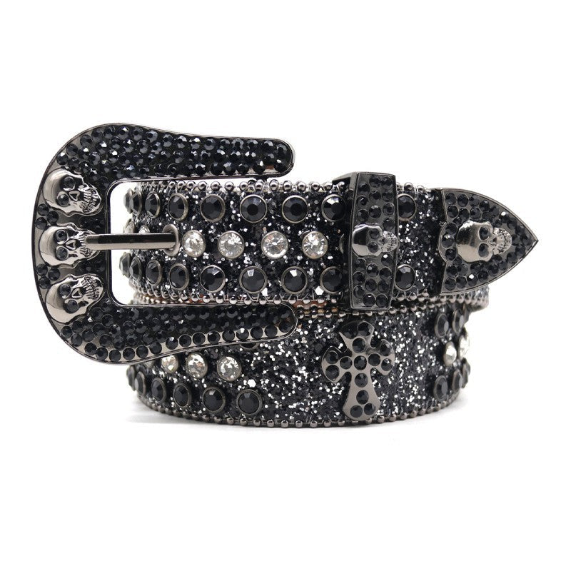 Hip-Hop Punk Rhinestone Belt