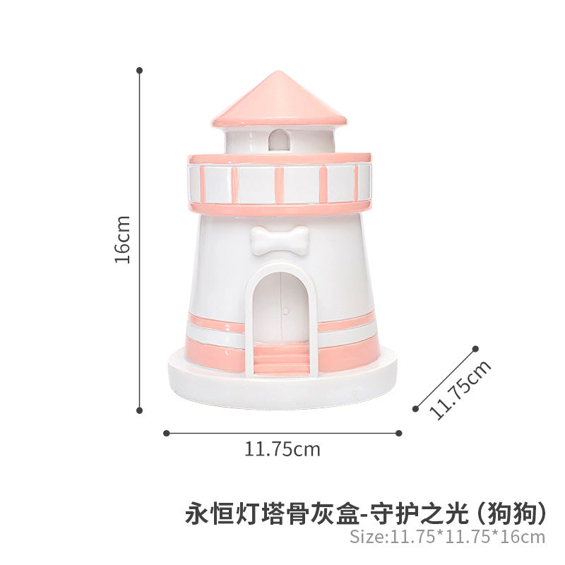 Pet Grave Marker Lighthouse Pet Urn Cat Dog Pet Funeral Cremation Memorial Storage Urn