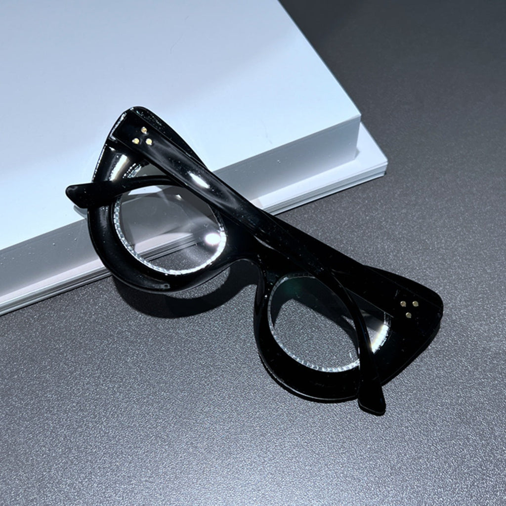 Trendy punk glasses gravel cat eyes
