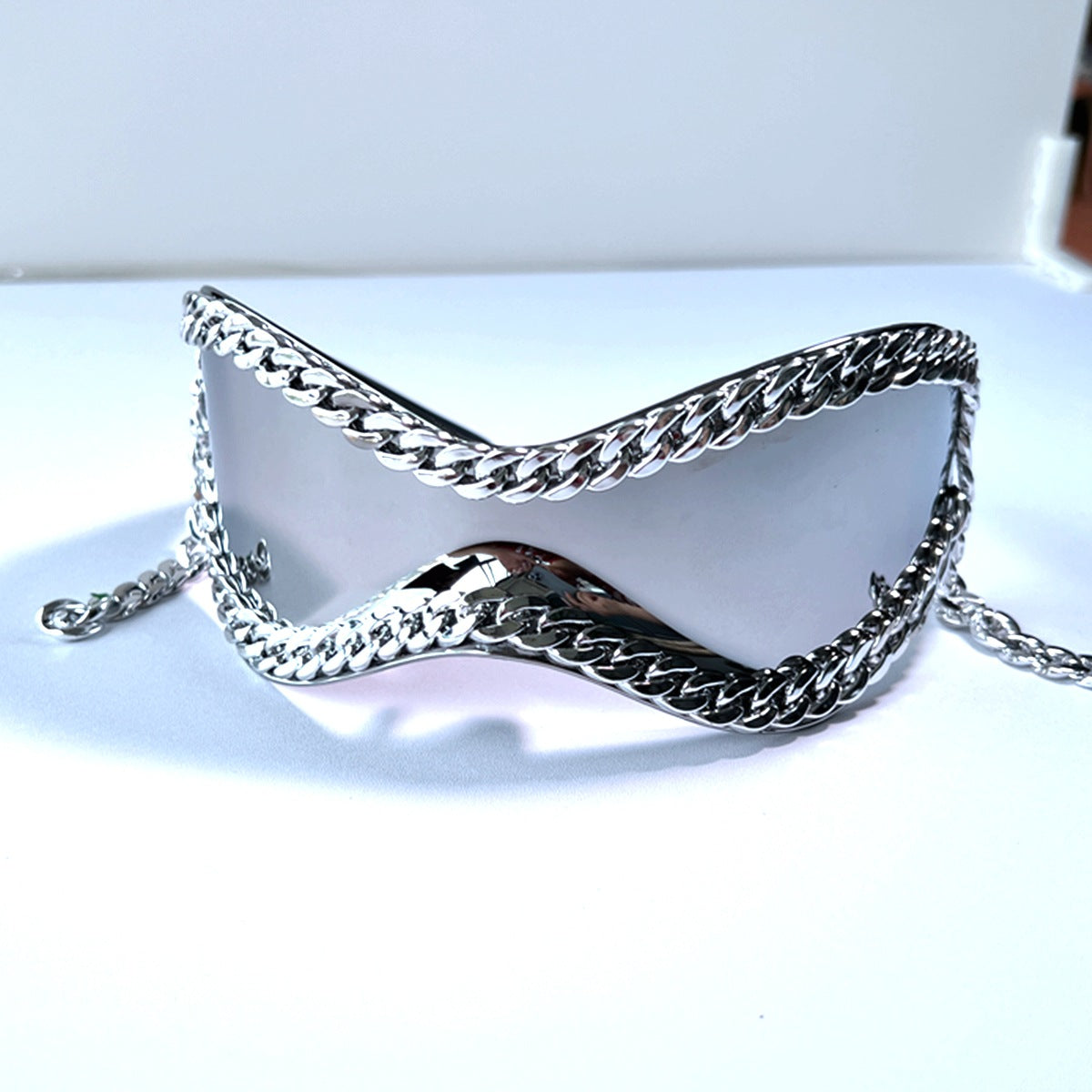 Trendy Punk Glasses Metal Chain Decoration Y2K