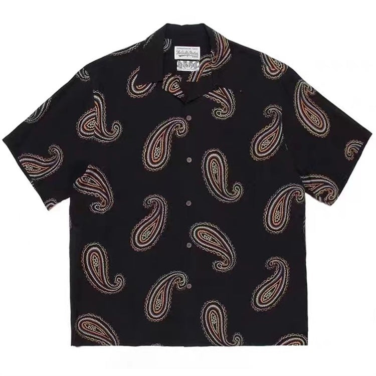 GUILTYPARTIES TIGER Shirts/Cashew flower, heaven Beijing rap Hawaiian short-sleeved shirt