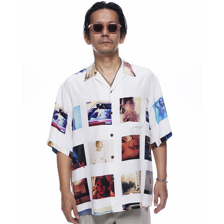 GUILTYPARTIES TIGER Shirts 23ss David Sorenti, printed Hawaiian short-sleeved shirt for men and women
