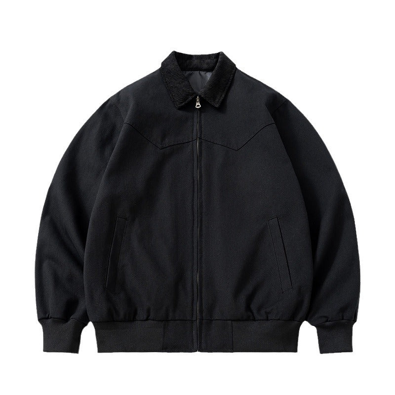 Mens Vintage Jackets Vintage Jacket Loose Locomotive Lapel Baseball Uniform