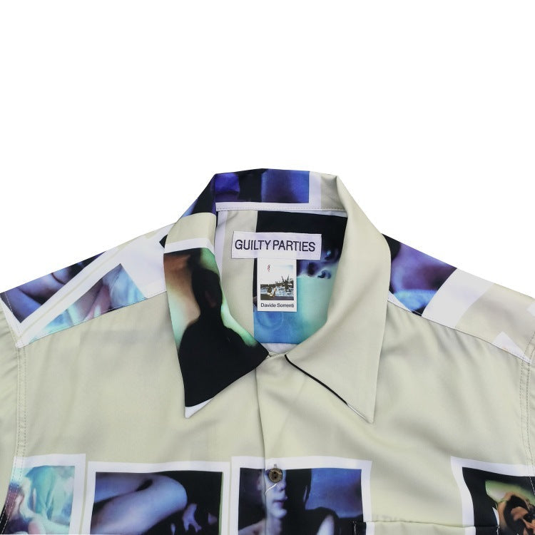 GUILTYPARTIES TIGER Shirts 23ss DAVIDE SORRENTI DAVID SORENTI Short Sleeve Shirt