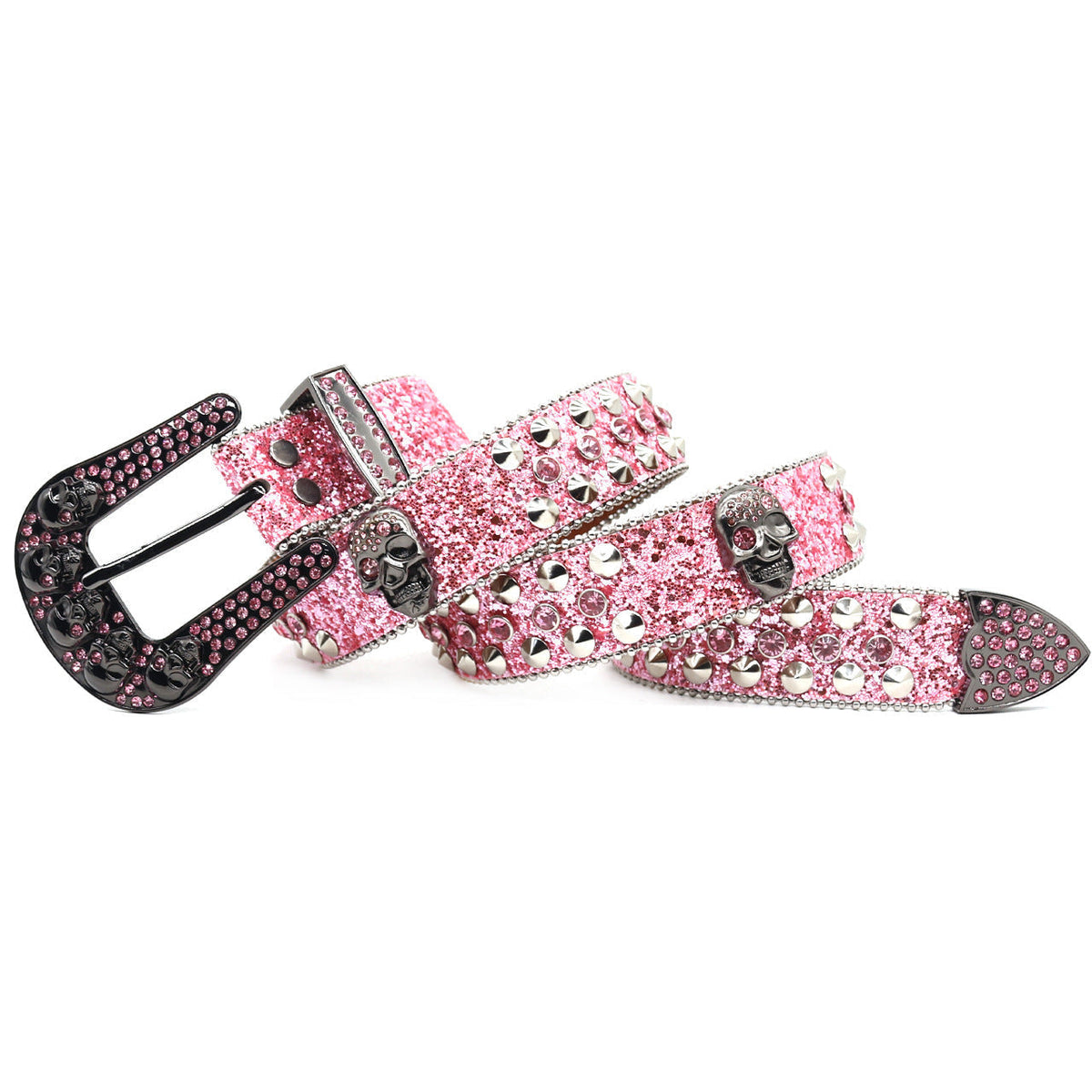 Hip-hop punk rhinestone belt skull punk sexy style