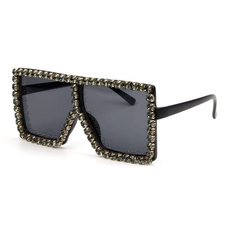 Trendy punk glasses square frame