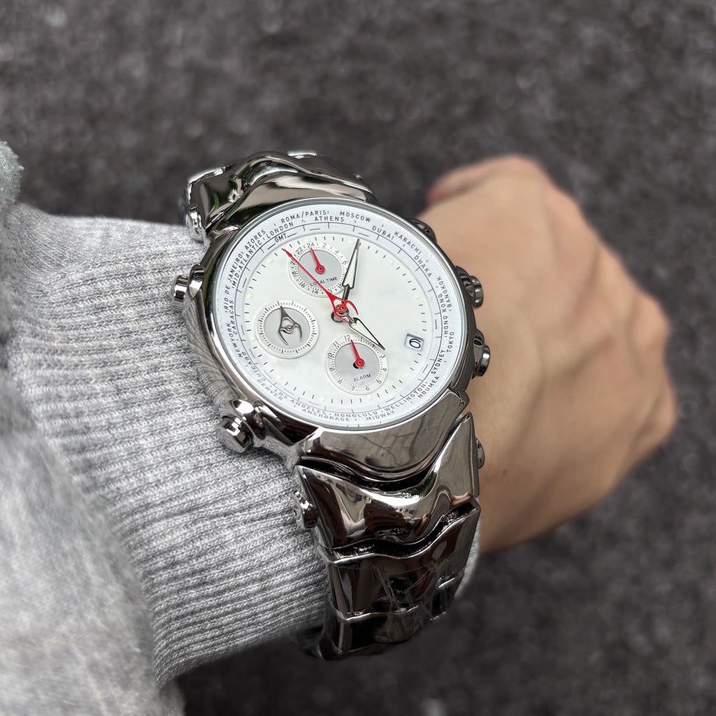 Men's watches dynamic three-eye judge design y2k vintage