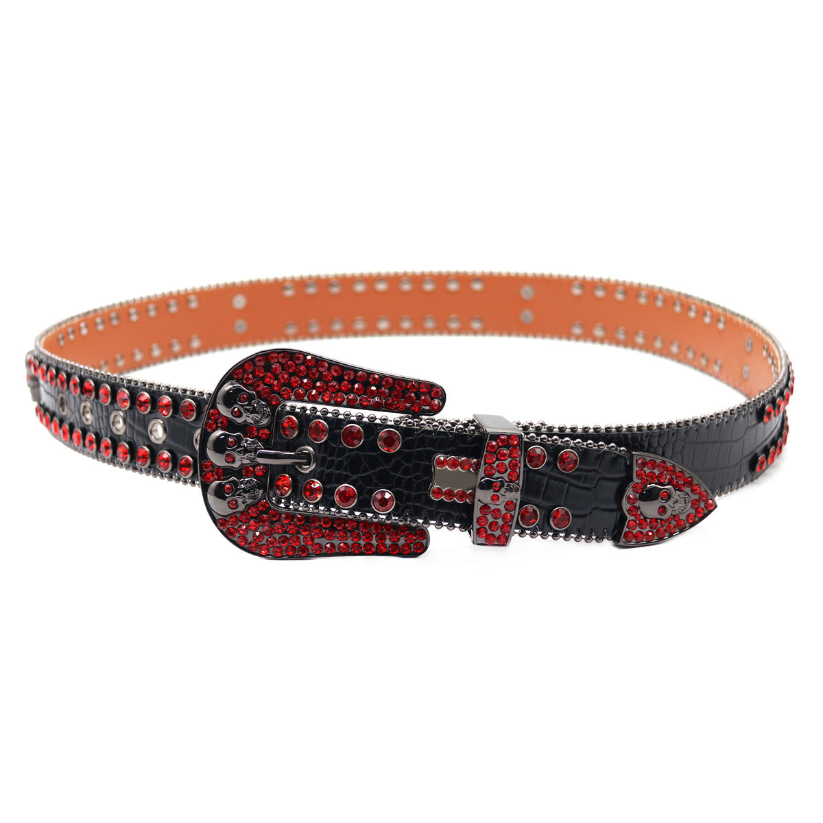 Hip-hop punk rhinestone belt punk style