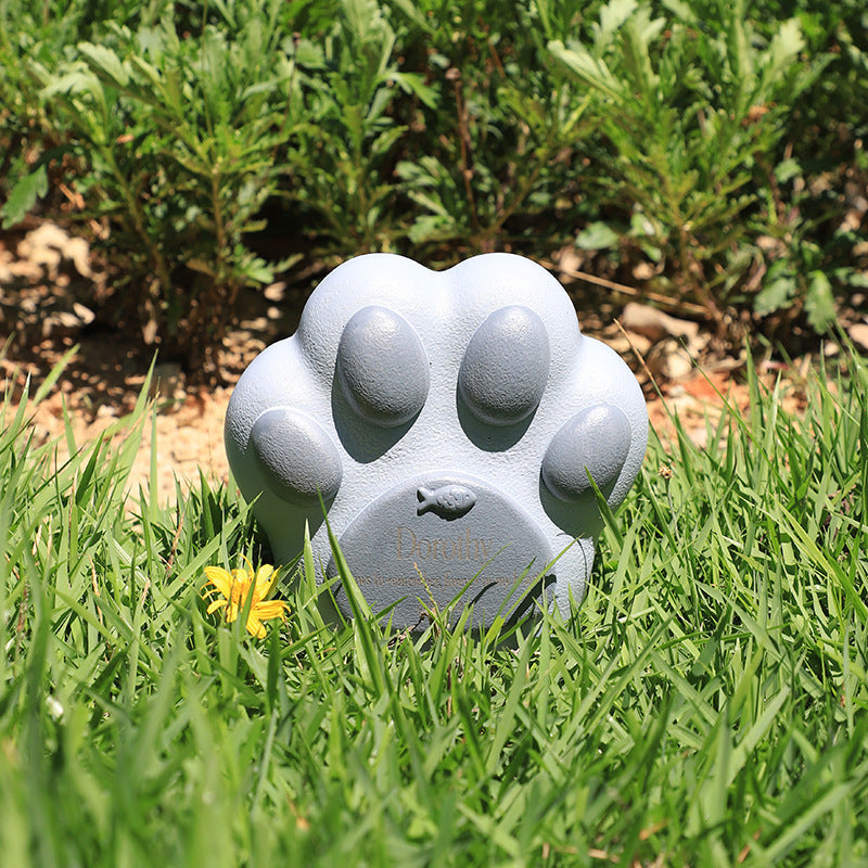 Pet Grave Marker Foreign Trade Cross-border pet cat claw urn lettering pet funeral souvenir resin handicraft animal comfort box