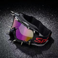 Trendy punk glasses metal rivet eye protection sponge