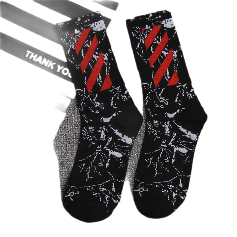OFF OW whtie Socks XX stripe pattern