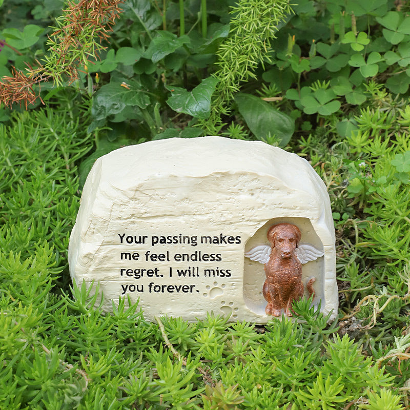 Pet Grave Marker Resin Pet Funeral Urn Storage Box Cat Dog Funeral Memorial Supplies