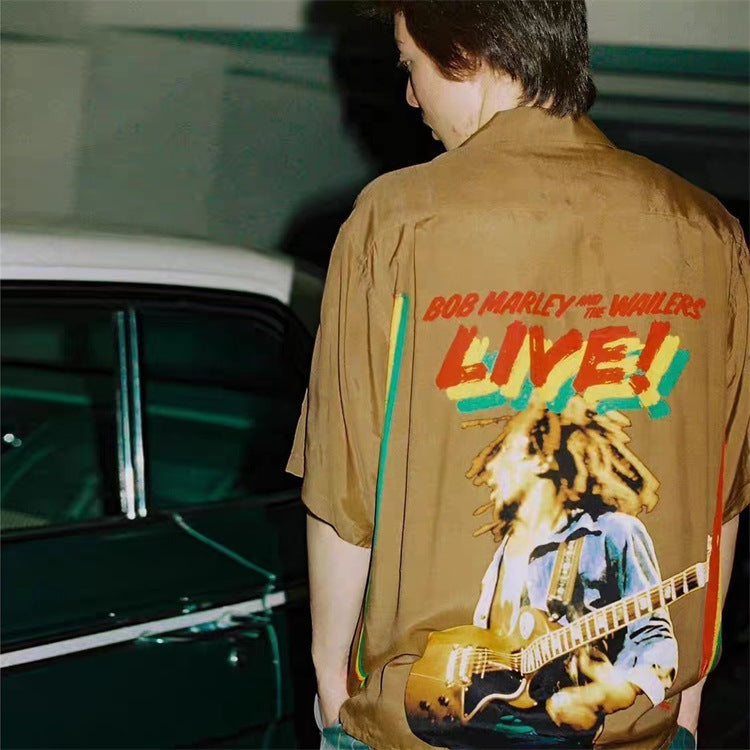 GUILTYPARTIES TIGER Shirts 23SS BOB MARLEY Hawaiian Short Sleeve Shirt