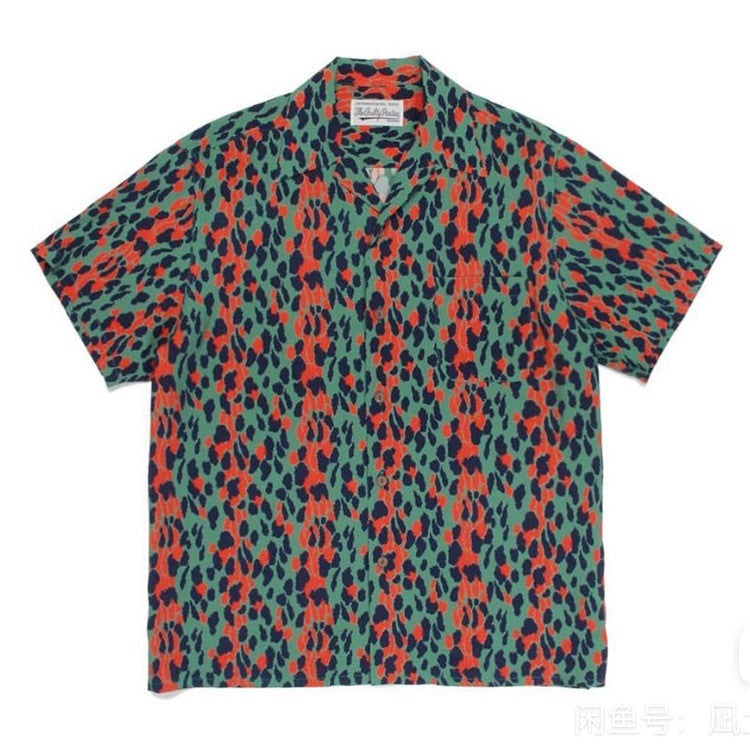 GUILTYPARTIES TIGER Shirts Thin leopard print short-sleeved Takuya Kimura Same shirt for men and women