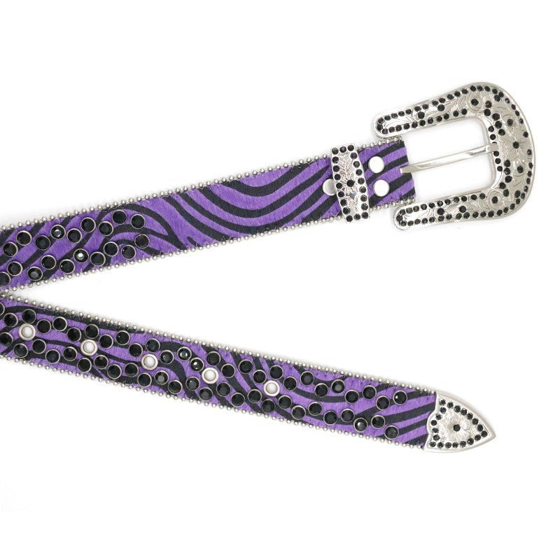 Hip-hop punk rhinestone belt punk style