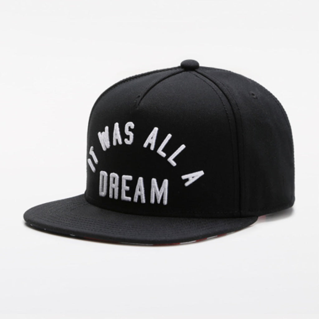 Trendy flat brimmed snapback hatsLetter Embroidery