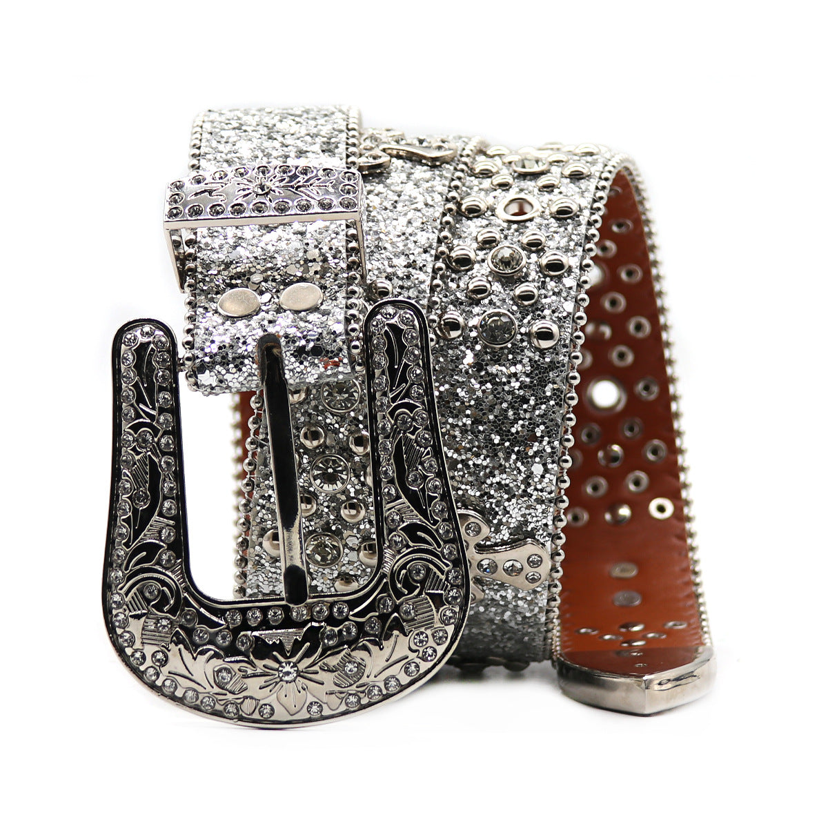 Hip-hop punk rhinestone belt fashionpunk style