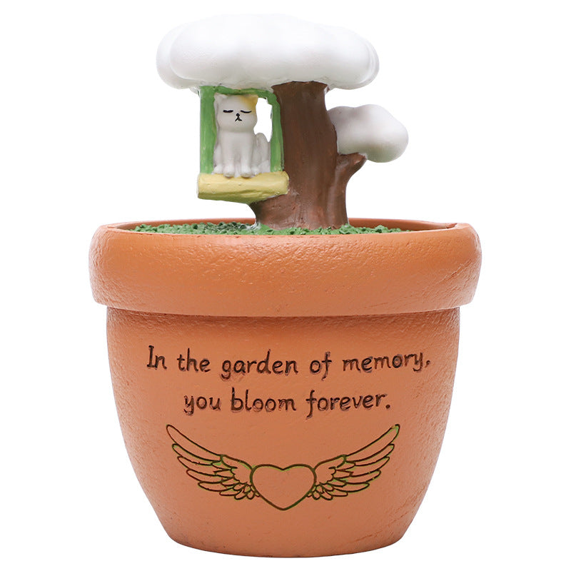 Pet Grave Marker Pet Funeral Urn Storage Container Cat and Dog Love Pet Cremation Urn Memorial Supplies