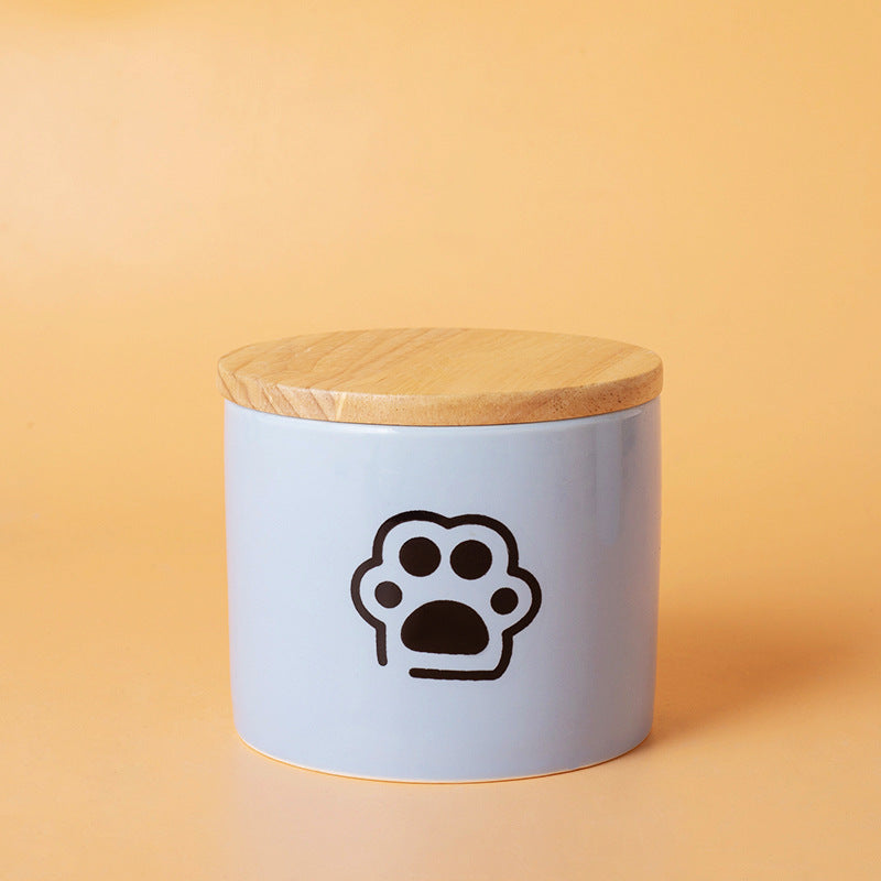 Pet Urn Blue Pet Urn Ceramic Urn Cat Dog Hair Collection Memories Memorial Storage Cross-border Wholesale