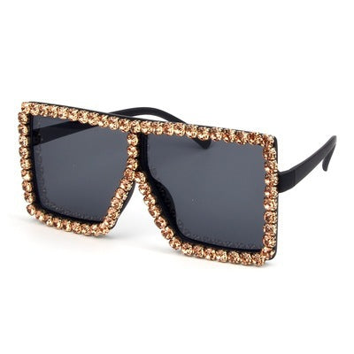 Trendy punk glasses square frame