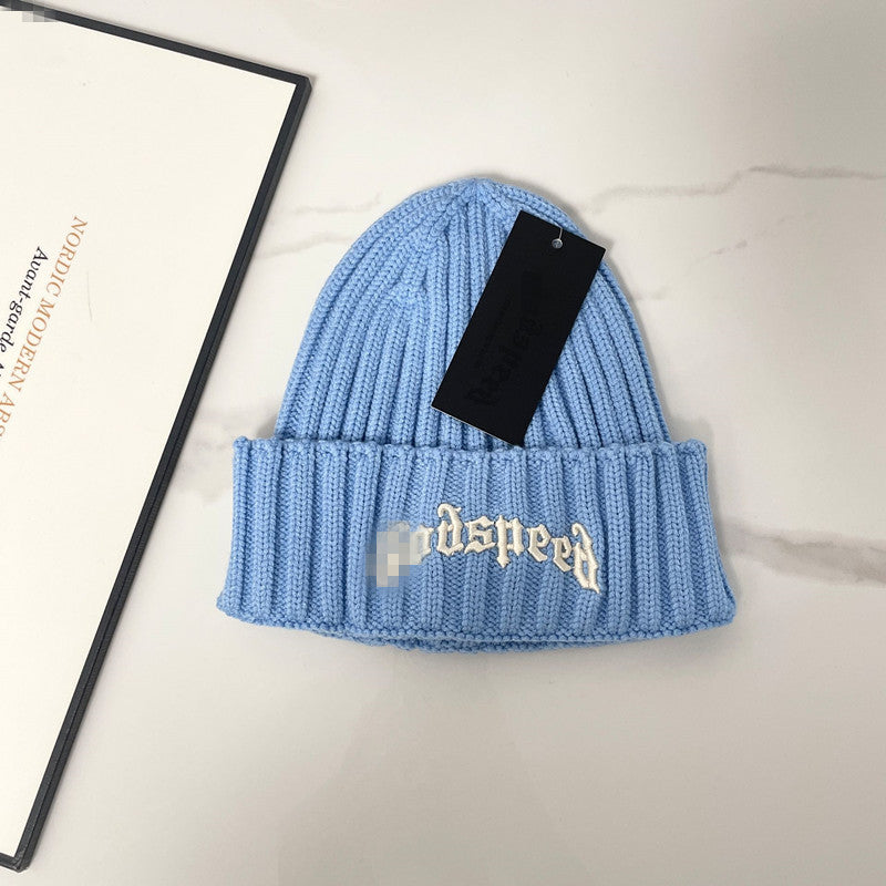 Godspeed embroidered knitted hat for men and women hip hop warm wool cold hat
