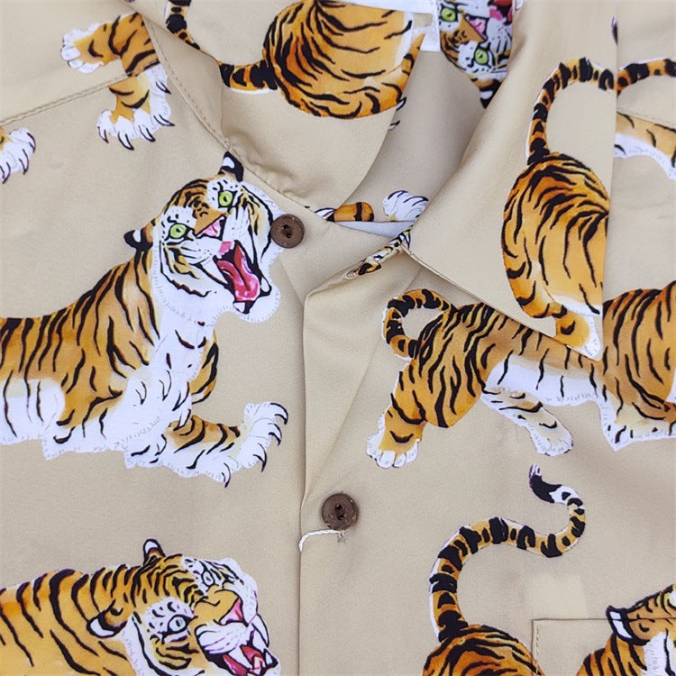 GUILTYPARTIES TIGER Shirts 24ss Tiger TIM LEHI, Hawaiian Short Sleeve Shirt