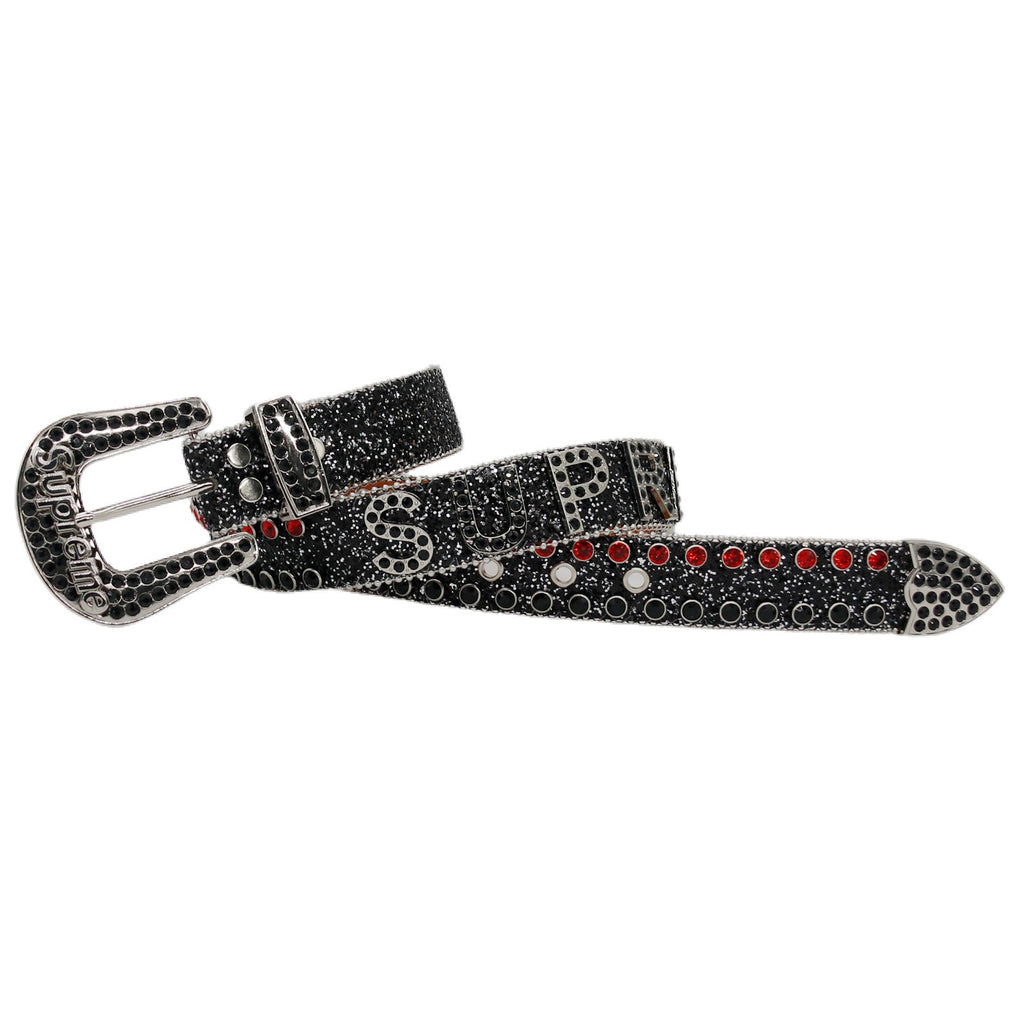 Hip-hop punk rhinestone belt letter accessories