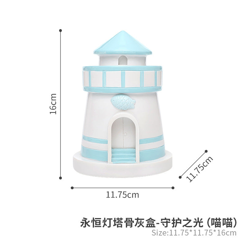 Pet Grave Marker Lighthouse Pet Urn Cat Dog Pet Funeral Cremation Memorial Storage Urn