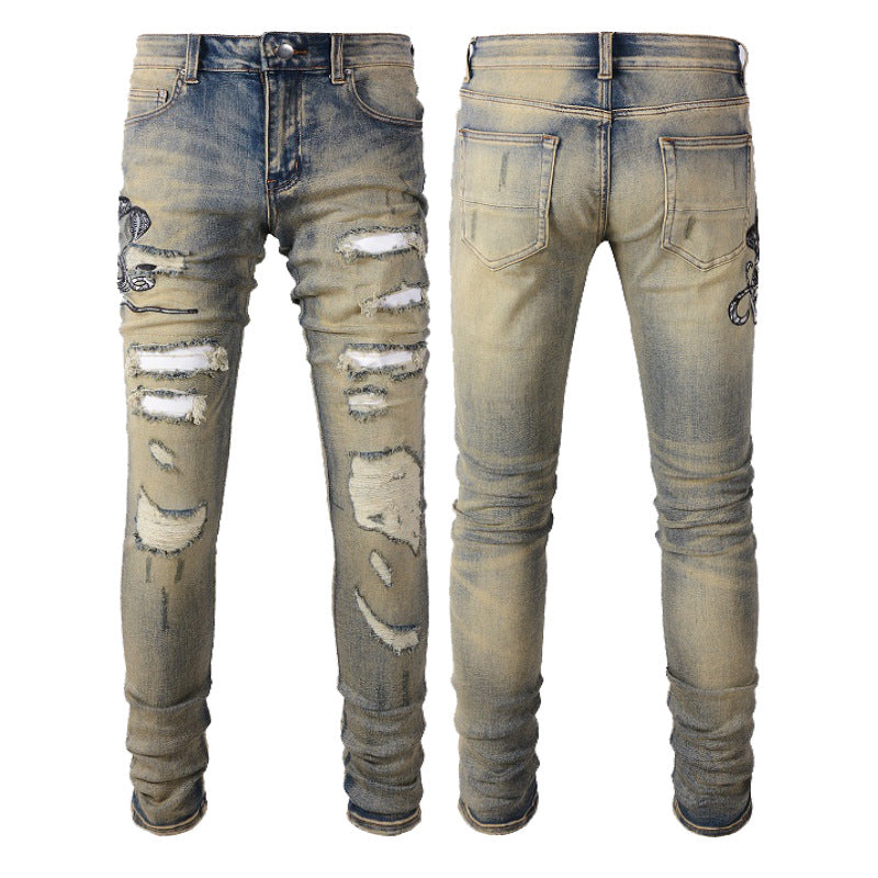 AMIRI Jeans Hole & Patch Stretch Slim Fit #611
