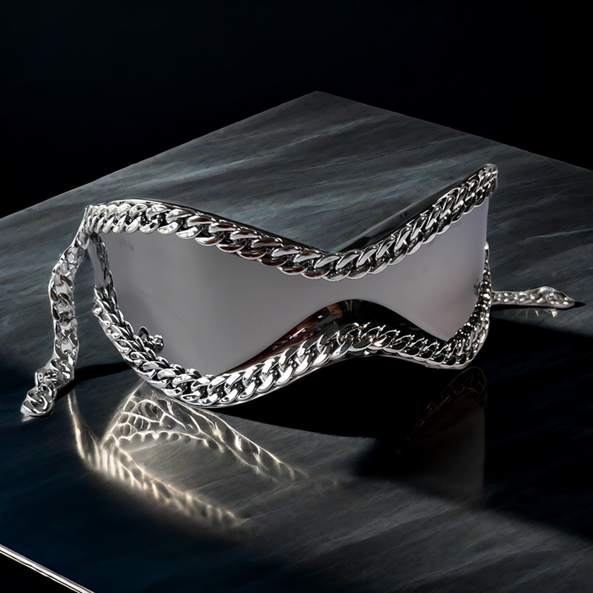 Trendy Punk Glasses Metal Chain Decoration Y2K