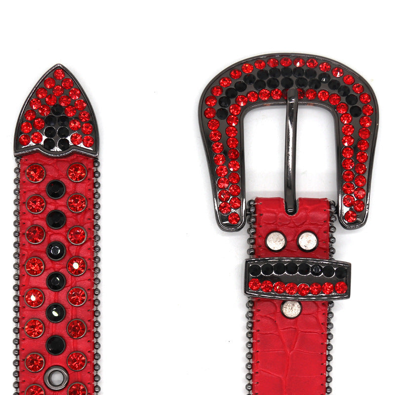 Hip-hop punk rhinestone belt punk full of diamonds