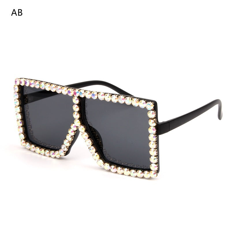 Trendy punk glasses square frame