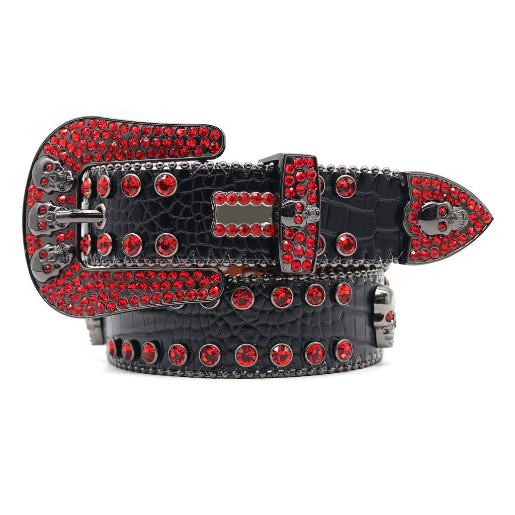 Hip-hop punk rhinestone belt punk style