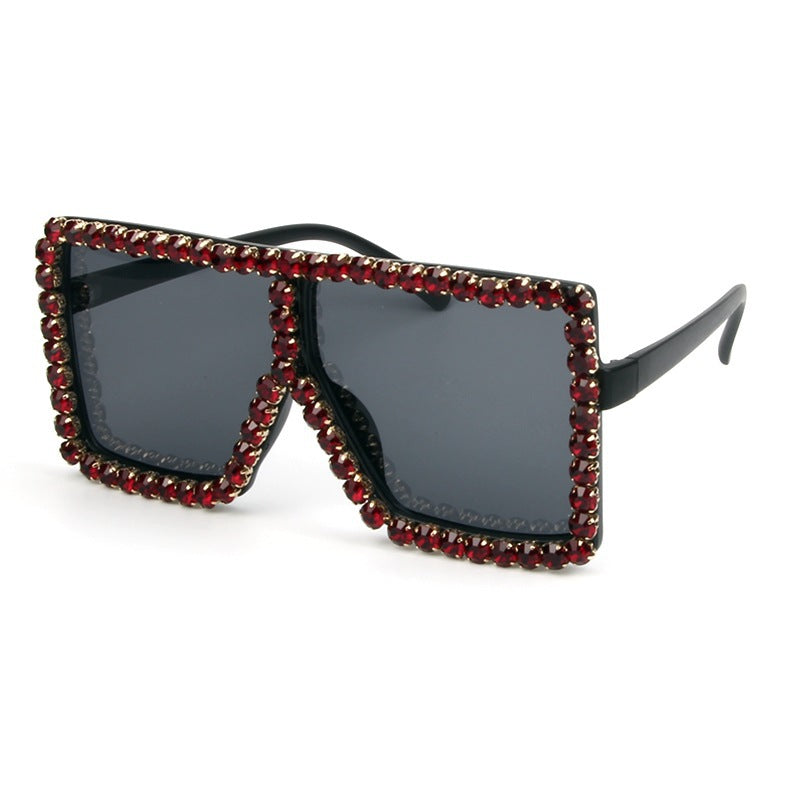 Trendy punk glasses square frame